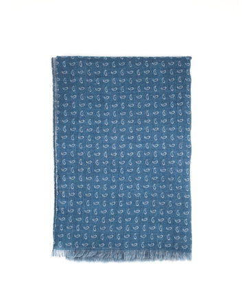Petrol Blue Scarf 100% Wool